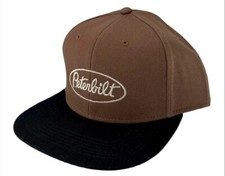 Peterbilt Motor Trucks Brown Flat Brim Classic Mens Snapback Cap Hat Peterbilt Motor Trucks Brown Flat Brim Classic Mens Snapback Cap Hat