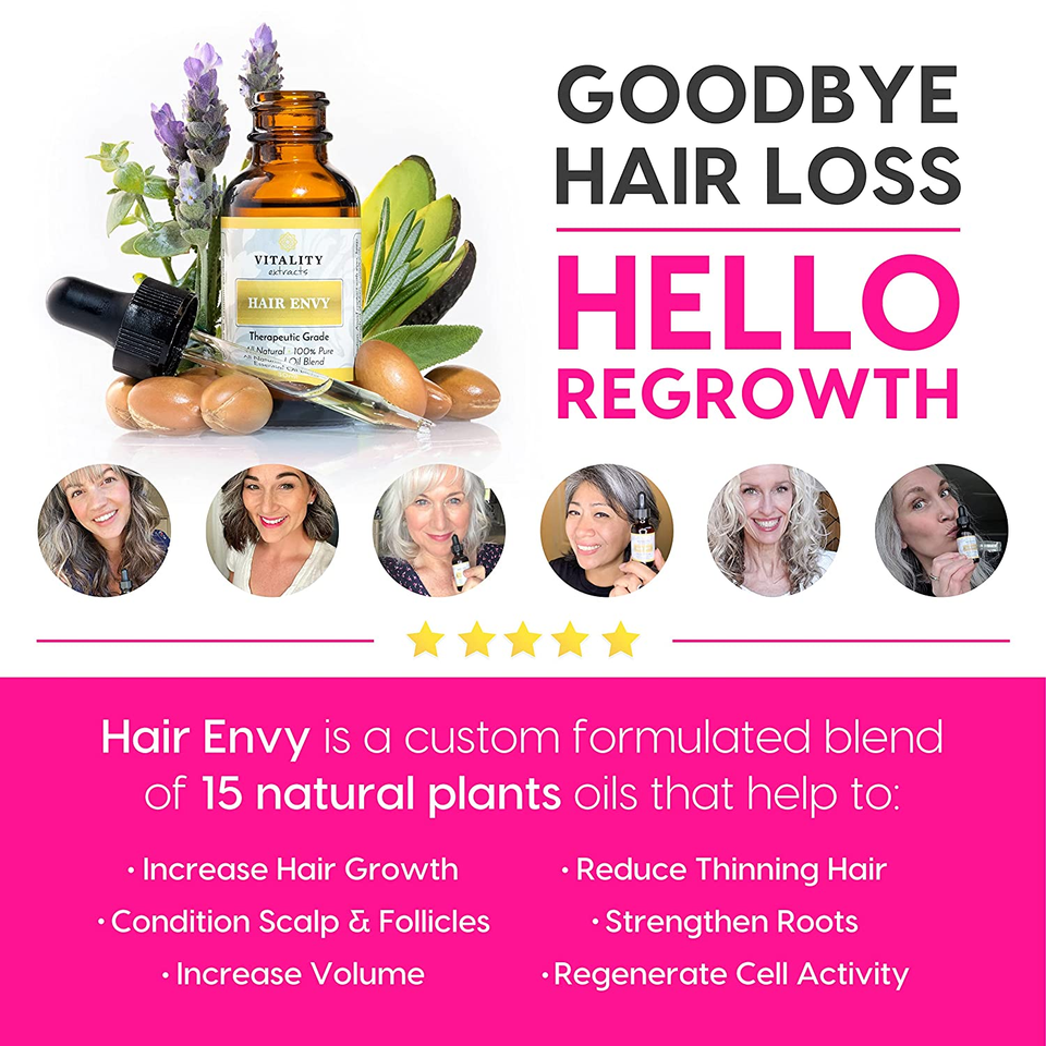 Hair Envy Natural Hair Growth Serum (By Vitality Extracts) 100