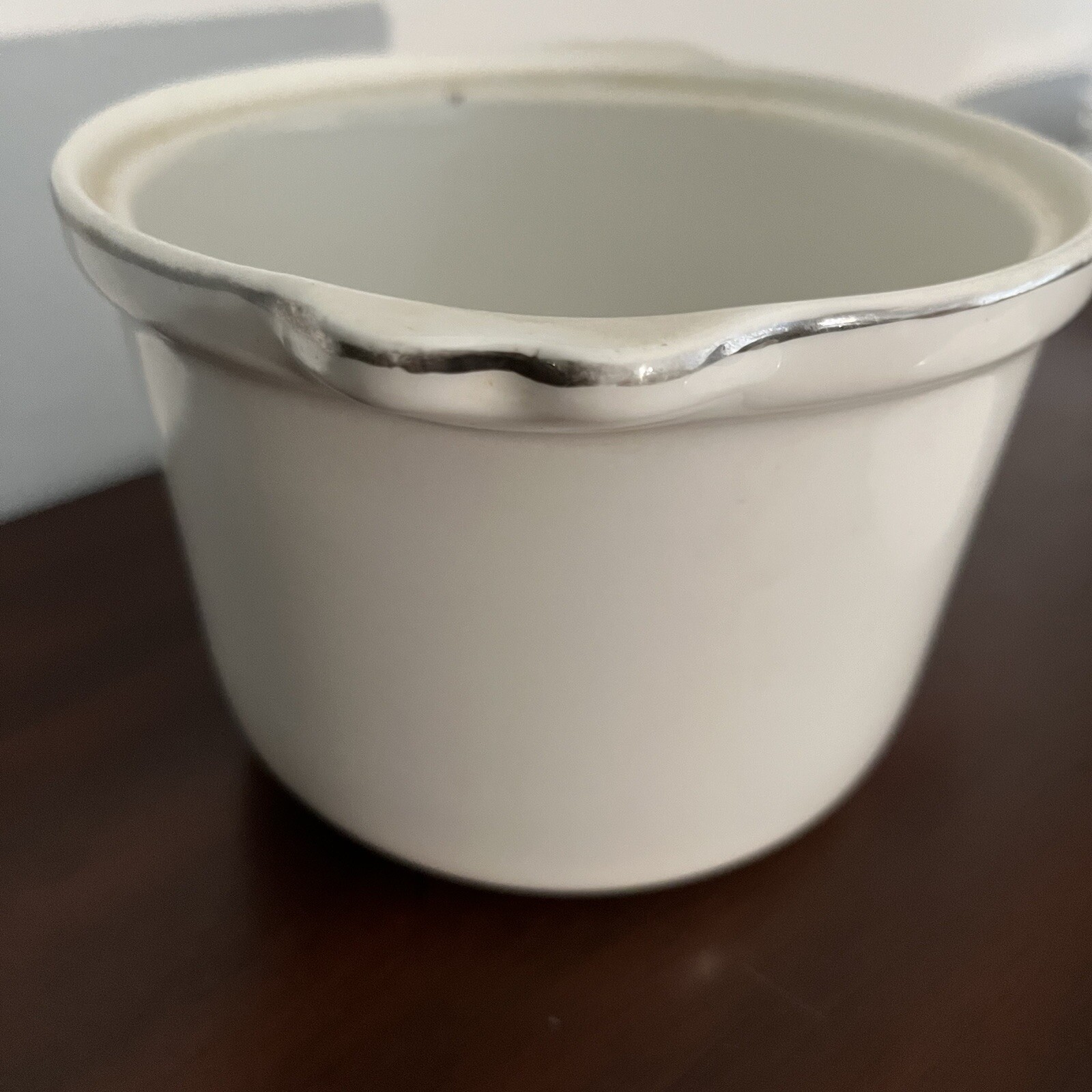 VTG The Hall China Co - For The Forman Family Bean Pot - Ivory & Floral Lid 