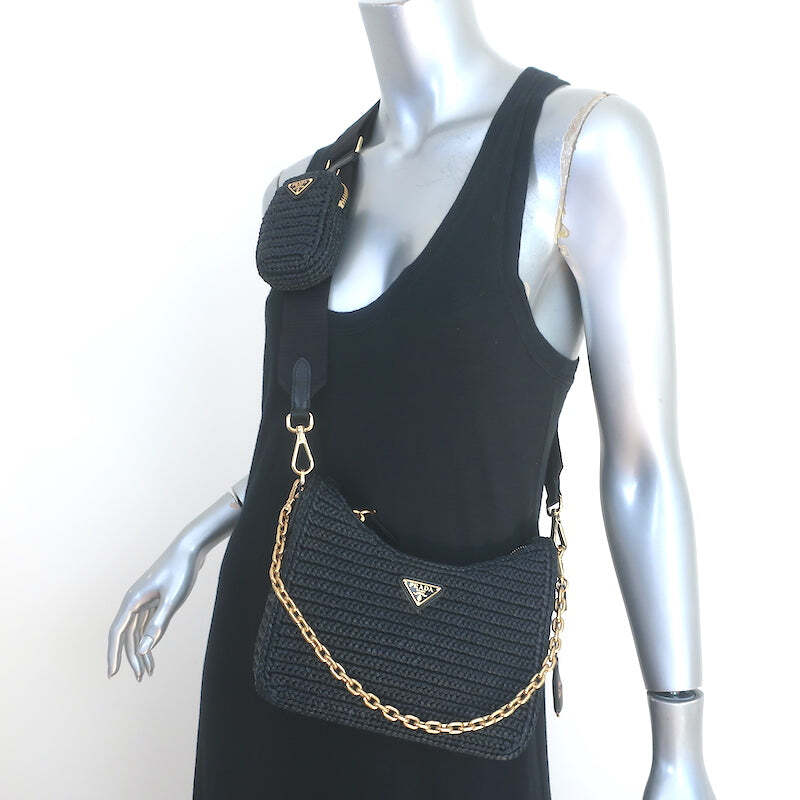 PRADA バッグ 廃盤モデル 極美品 PRADA BLACK SPAZOLATTO PASSAMANERIA HANDLE BAG – RDB