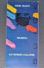 1986 Buick Riviera Paint Chip Colors Brochure T-type Excellent Original 86
