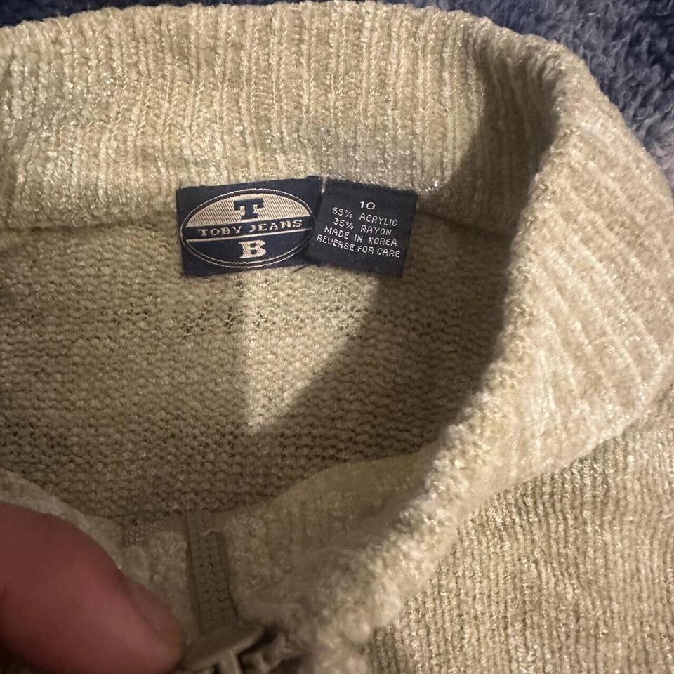 Vintage Y2K TOBY Jeans Striped Sweater Size 10 Super Soft - Image 3 of 4