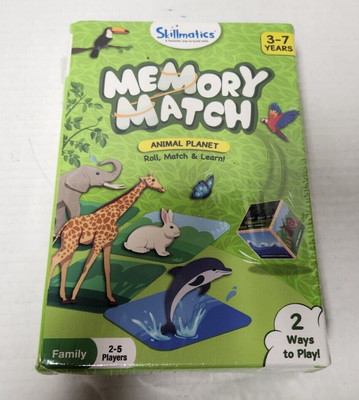 Memory Match Game Skillmatics Animal Planet Ages 3-7 New