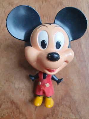 Vintage Walt Disney Mickey Maus Zugschnur Spielzeug Burbank Spielzeug funktioniert