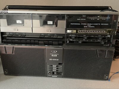 SHARP RD-688AV Vintage Rare Double-Cassette Personal Home