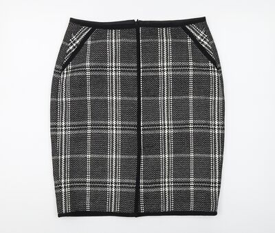 Atelier Gardeur Damen schwarz kariert Bleistiftrock Größe 16