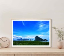 The Sea & Mountains in Samet Nang Poster Premium Quality Choose your Size