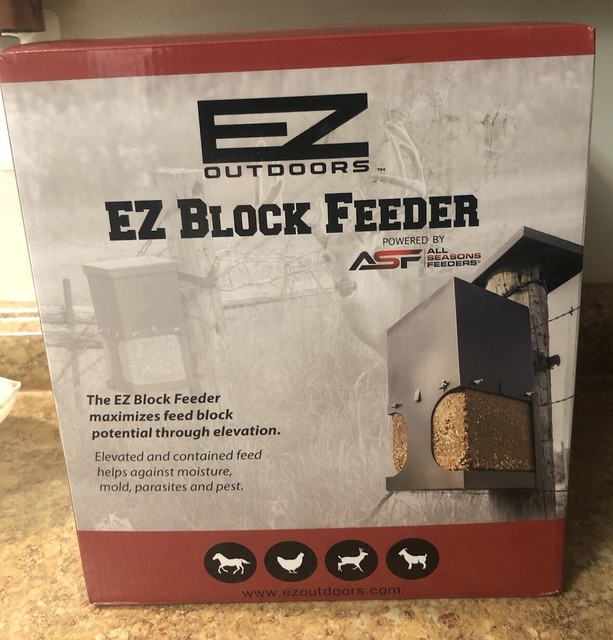 EZ Block Feeder for Deer Wildlife and Farm Animals Holds up to 2 Blocks for sale online eBay