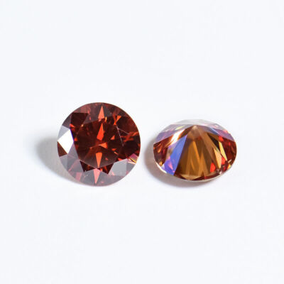 Mit GRA zertifiziert Natürlich Hellroter Rundschliff Moissanit Diamant Loose Gem