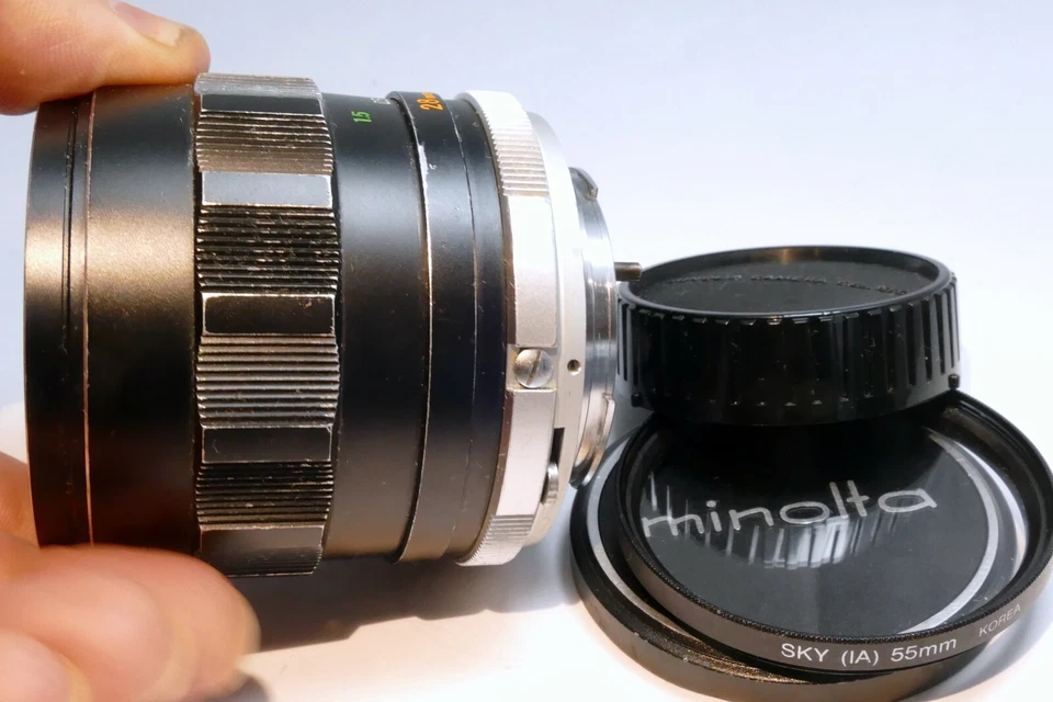  Lente Minolta 28mm f2.5 foco manual MC W Rokkor- SI (abertura lenta e poeira) - Imagem 3 de 4