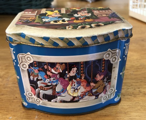 Disney Tin-Biancaneve e nani su giostra, barca fluviale, villa infestata, LN-1985 - Foto 1 di 6