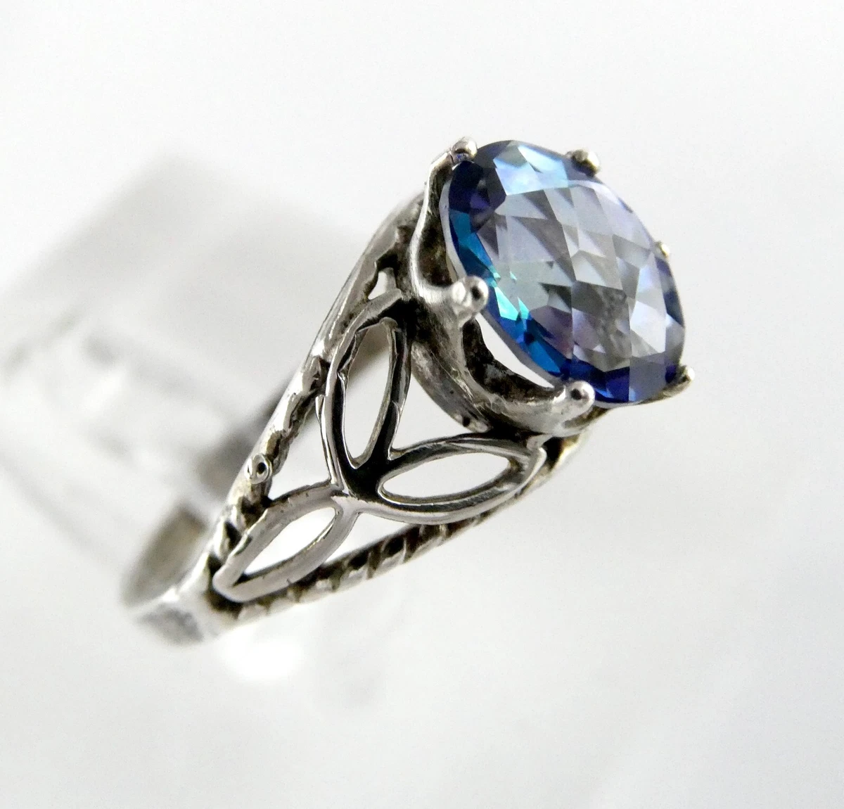 Blue mystic topaz best sale ring