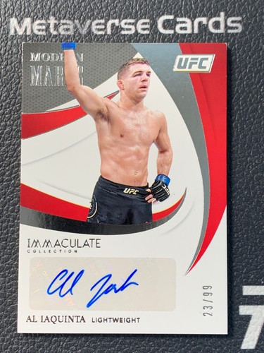 2021 Immaculate Collection UFC Al Iaquinta Modern Marks Auto /99