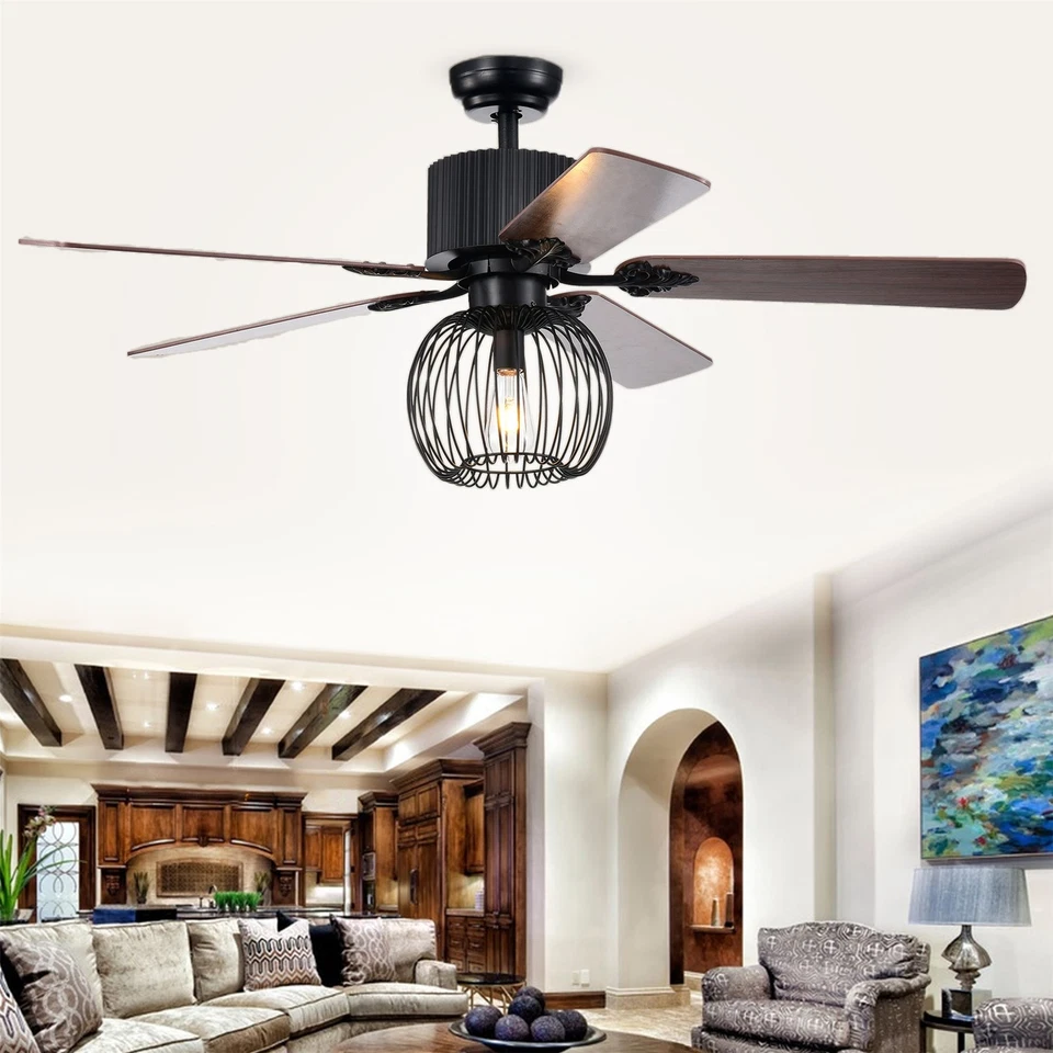Aguano Black 52-inch Lighted Ceiling Fan (Remote Controlled) - Image 3 of 4