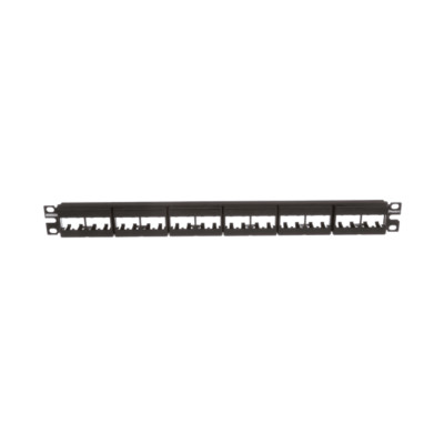 Panduit CPPL24WBLY Mini-Com  Patch Panel w/labels, 24 Port, 1 RU, BL