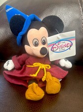 Disney Store Mini Bean Bag plush 8" Sorcerer Mickey Mouse NWT