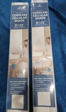 2 Bristol Hill Shades Covington Cordless Cellular 31x72 Pull Down Window Blinds