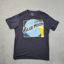 Blue Moon Shirt Mens 3XLT 3XL Tall Black Graphic Short Sleeve