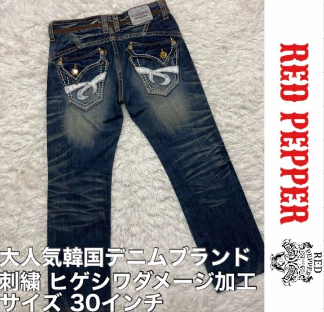 DENIM JEANS RED PEPPER Vintage Jeans Blue Denim JAPAN W34