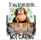 Funny listen closely you can hear me not caring Iron On Transfers For Clothing