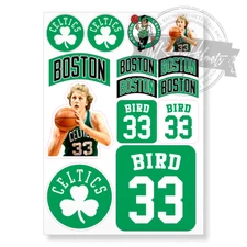Boston Celtics NBA Basketball #33 Larry Bird A4 Printed Vinyl Decal Sticker HQ