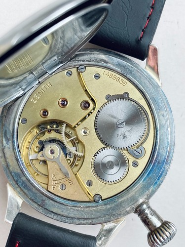 Vintage 1913 ZENITH Pocket Movement and Case MILITARY STYLE Marriage Watch - Picture 8 of 8