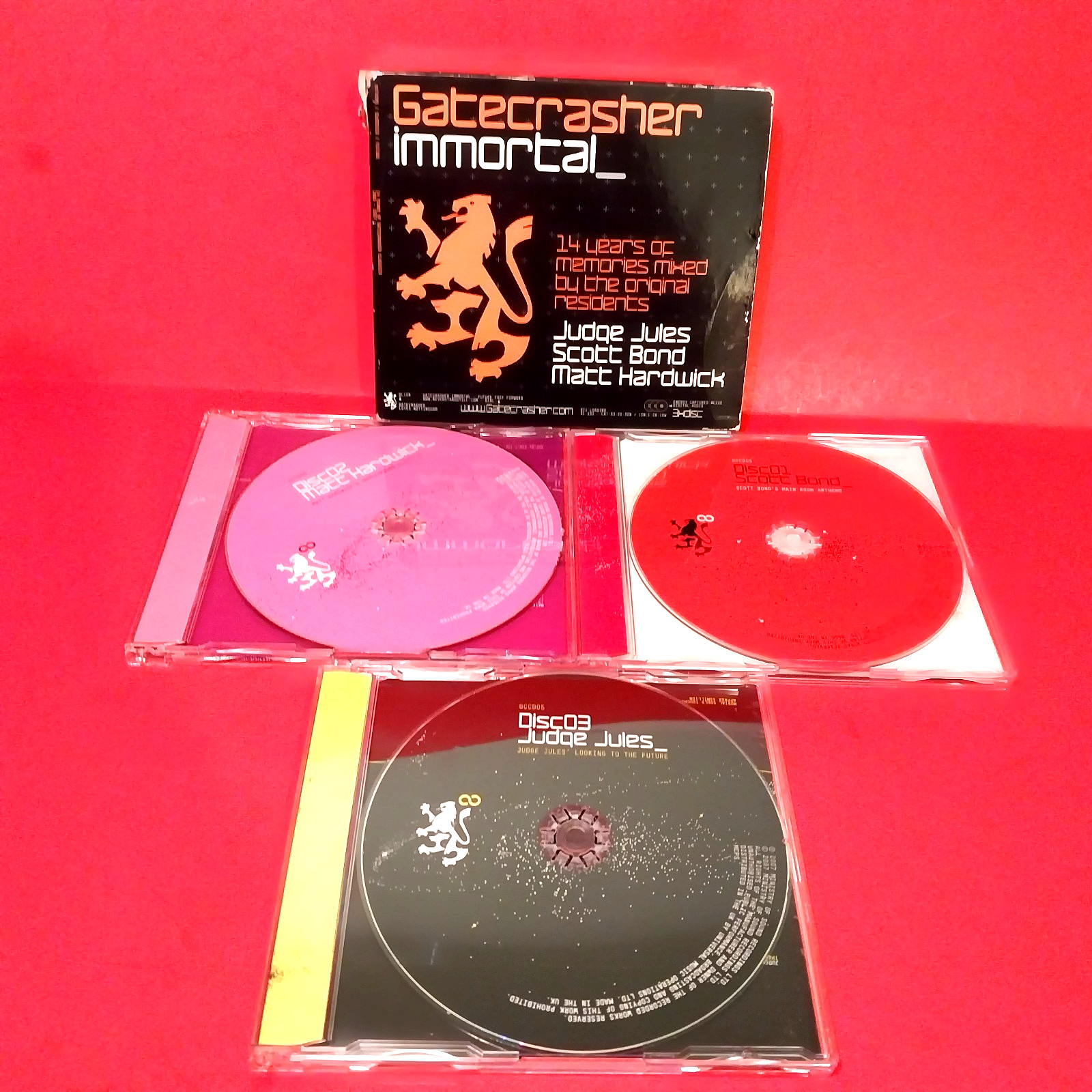 Gatecrasher Immortal 3 CDs DJs Judge Jules Scott Bond Matt Hardwick UK Import