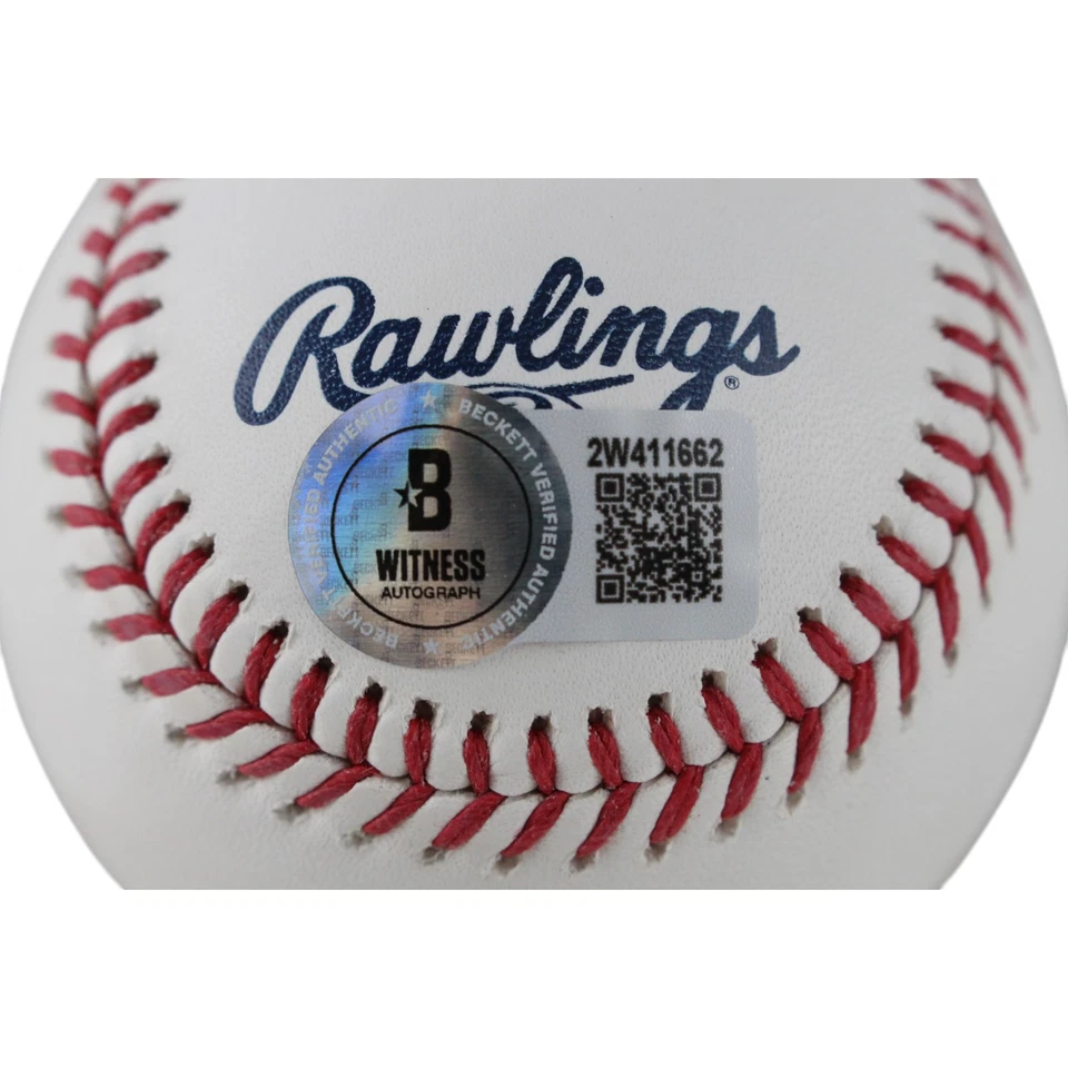 Harold Baines Autografiado Medias Blancas de Chicago OML HOF Béisbol Salón de la fama Beckett 49315 Foto 3 de 4