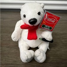Coca-Cola Polar Bear With Scarf W/ Hang Tag
