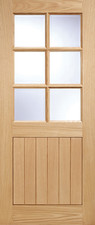 External Oak Cottage Glazed 6 Light Clear Glazed Door