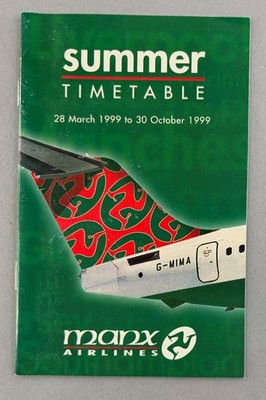 Manx Airlines Airline Fahrplan Sommer 1999 Flugplan Isle of Man IOM 