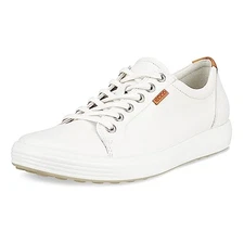 430003-01007 ECCO WOMENS SOFT 7 TIE FASHION SNEAKER, SIZE 4, WHITE
