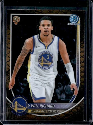 2025-26 Bowman Will Richard Chrome RC Reptilian Refractor #BCV-52 Warriors