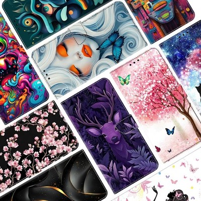 Paint Girl Bird Wallet Phone Case For Xiaomi POCO X5 Redmi Note 9 10 12 11 Pro