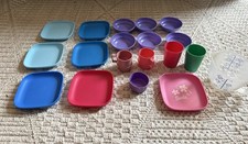 Vintage Tupperware Toys Mini Serve It Children  s Play Dish Kids Set Plates Bowls