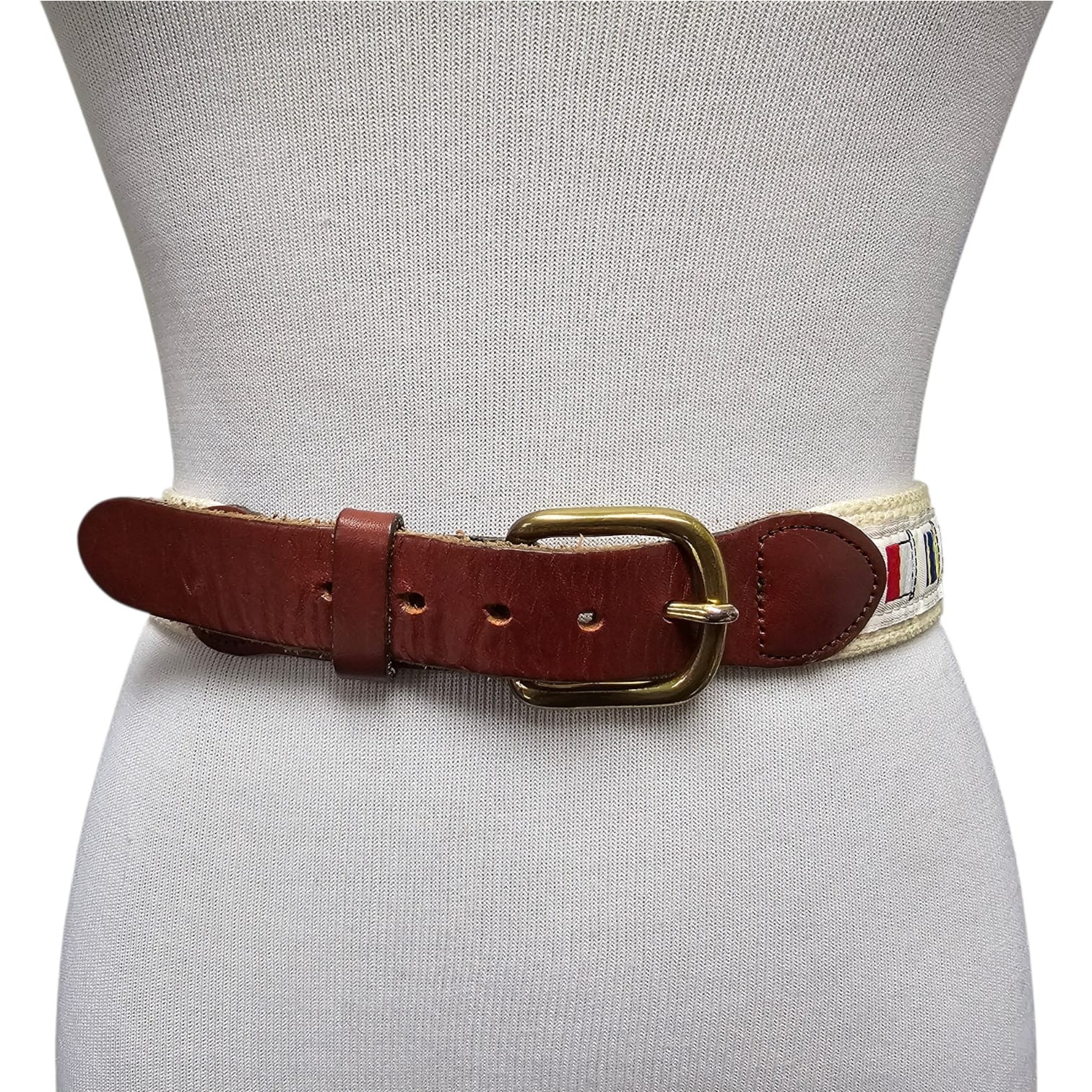 international nautical code flags brass buckle le… - image 1