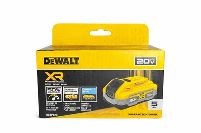 #ad NEW DEWALT20V MAX XR POWERSTACK Lithium Ion 5.0Ah Battery $84.99