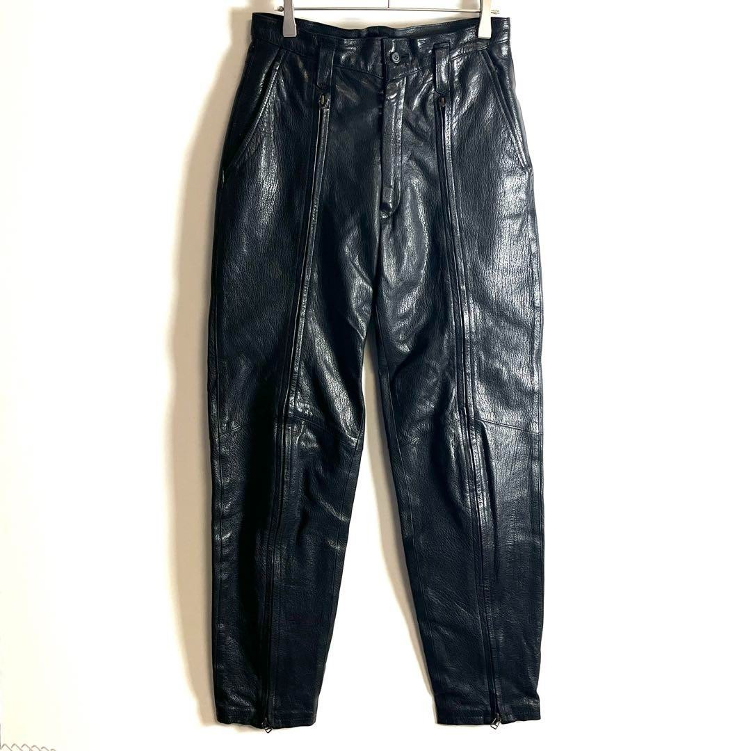 ISSEY MIYAKE MEN 80's Vintage Goat Skin Leather parachute pants