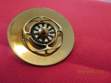 Vintage Metal Coat Buttons, 1 3/8"  wire shank nice floral design (see Photo)