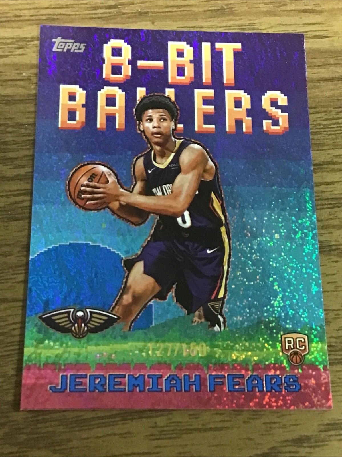 JEREMIAH FEARS 2025-26 Topps ROOKIE 8-BIT BALLERS BLUE FOIL /150! PELICANS 