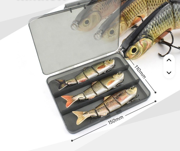 Pike Zander Catfish Bass swimbait sinking 3 pc lure set 120mm long UK seller - Image 13