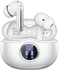 Wireless Earbuds, Bluetooth 5.3 Headphones Hifi Stereo 50H Playback LED Digital