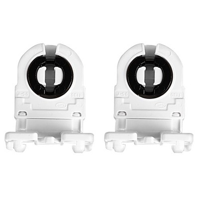 2A T8 Socket G13 Base Fluorescent Lamp Holder Light Accessory White,2pcs