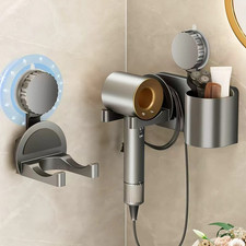 Support de sèche-cheveux mural peu encombrant organisateur de ventouse pour sal