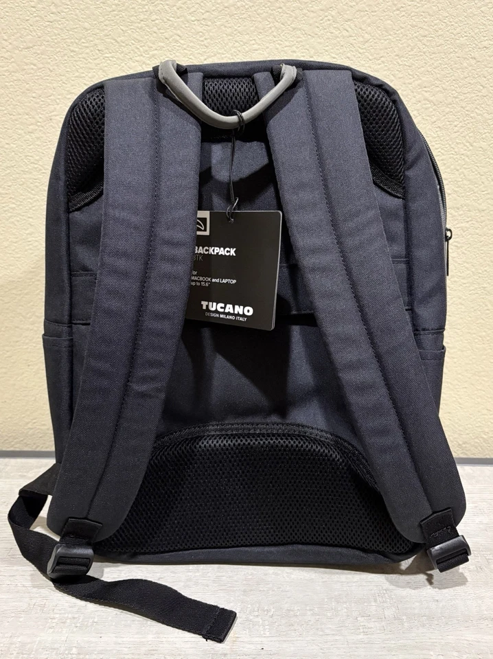 Tucano Mochila Laptop Tableta Bolsa de Viaje Negocios Ligera Organizador Negro Foto 2 de 4