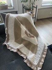 Handgestrickte Decke Kuschelige Strickdecke 100x100 Cm Wolldecke