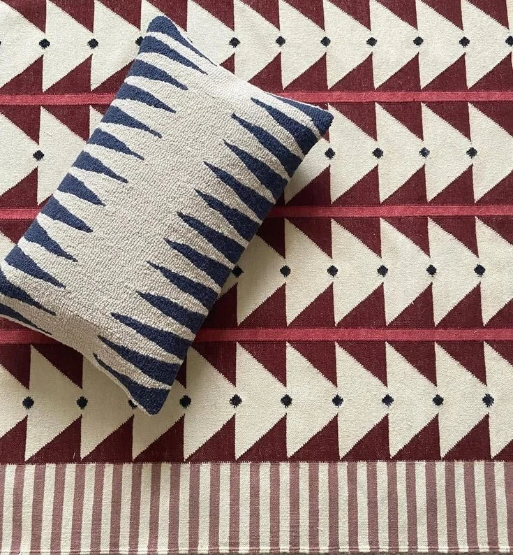 Tapis rouge péruvien kilim tapis de salon turc vintage zone tapis afghan navajo - Photo 3/4