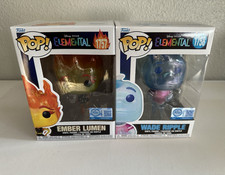 Funko Pop! Disney Pixar Elemental Ember Lumen #1757 & Wade Ripple #1758