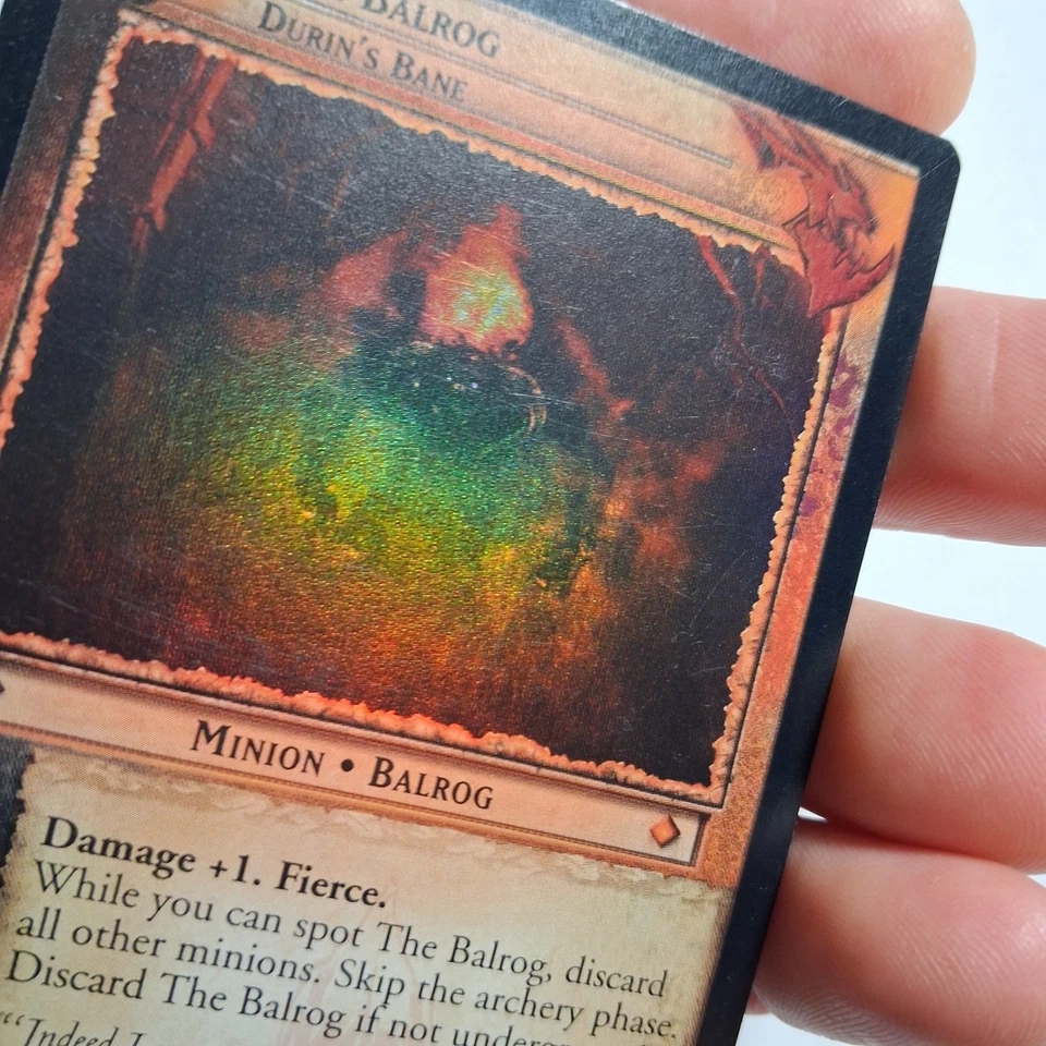 Decipher LOTR TCG Mines of Moria THE BALROG DURIN'S BANE 2C51 FOIL LP - Image 3 of 4
