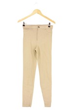 ZARA Pantaloni in Pelle Donna Beige Casual Moderni (IT 42, EU 38, INT M, W29)